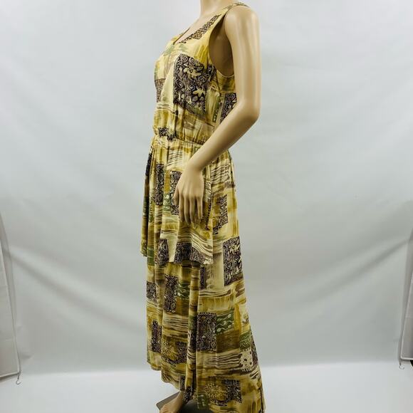 Vintage Farouche Peplum Waist Maxi Dress - Picture 10 of 11
